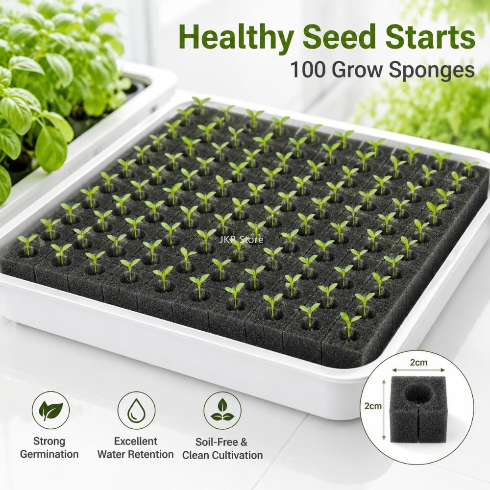 Nursery Plug Tray - 100 Adet Hidroponik Bitki Sünger Levha